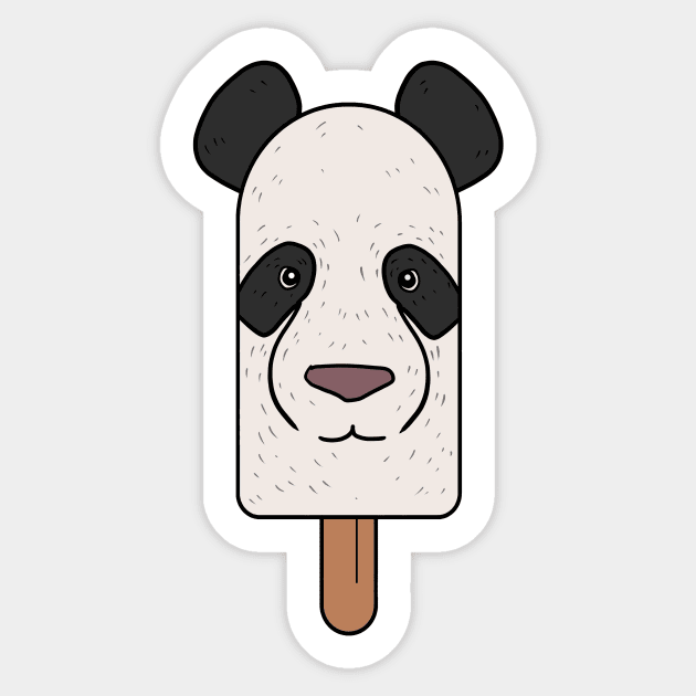 Animal Popsicle Panda Bear Ice Cream Summer Gift Sticker by Mesyo